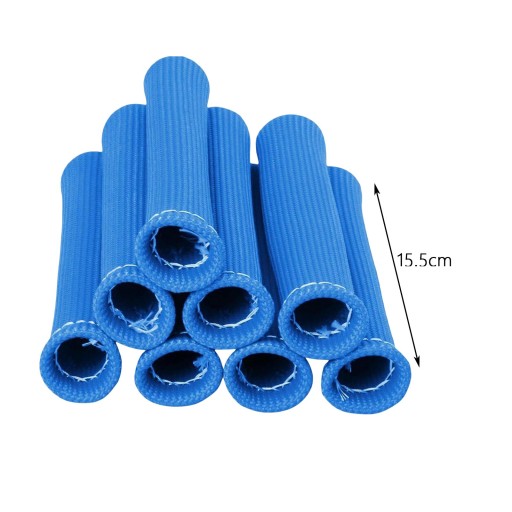 8Pcs Car Spark Plug Wire Boots Wrap Spark Blue