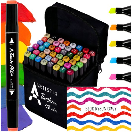 НАБОР АЛКОГОЛЬНЫХ МАРКЕРОВ ИЗ 48 ШТ. В КОРОБКЕ ARTISTIQ TOUCH COOL PRO+ BAG