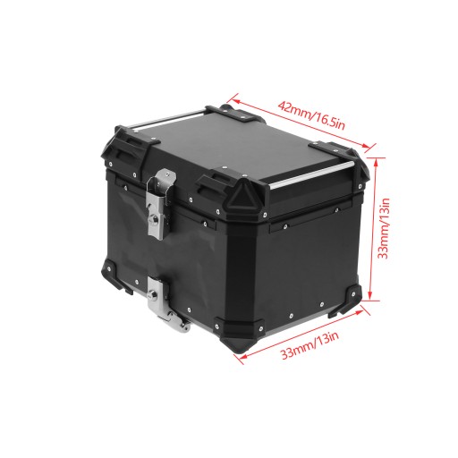 АЛЮМИНИЕВЫЙ ЧЕХОЛ ДЛЯ МОТОЦИКЛА ОБЪЕМОМ 45 Л С КОЖАНОЙ ПОДКЛАДКОЙ SOFT PRACTICAL