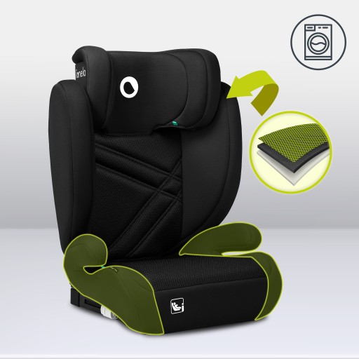 Автокресло Isofix, регулировка подголовника I-SIZE 100-150см Lionelo HUGO
