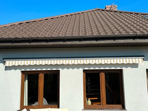 Террасная маркиза АНТРАЦИТ 350х300 Бежево-Белый PREM