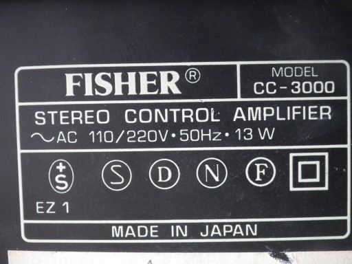 Предусилитель управляющего усилителя Fisher CC-3000
