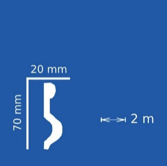 Listwa PRZYSUFITOWA gzyms maskująca faseta LUX N75