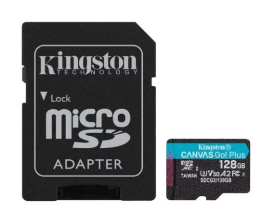 KINGSTON 128 ГБ micro SD XC C10 UHS-3 V30 A2 170Ms