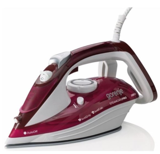 ŻELAZKO PAROWE 3000W GORENJE SIH3000RBC - SPRYSKIWACZ PRAS PION, ANTYKAMIEŃ