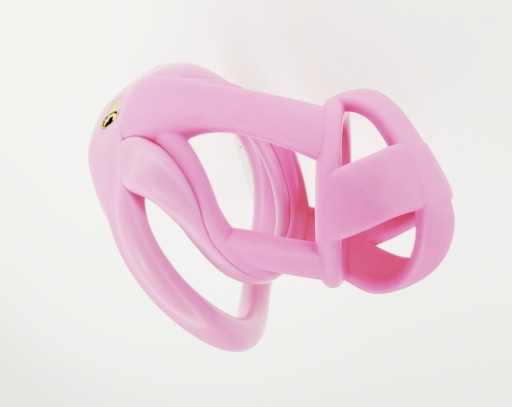 Mały Różowy Pas cnoty, Chastity Cage 4 Oringi Dilator M