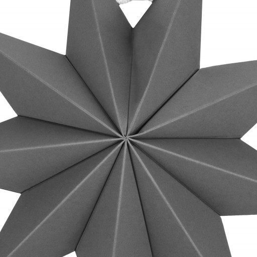 БУМАЖНАЯ ЗВЕЗДА РОЖДЕСТВЕНСКИЙ ОРНАМЕНТ СЕРЫЙ 3D 30см