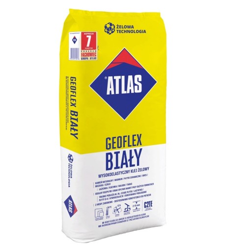 Klej GEOFLEX BIAŁY do glazury Atlas 25 kg