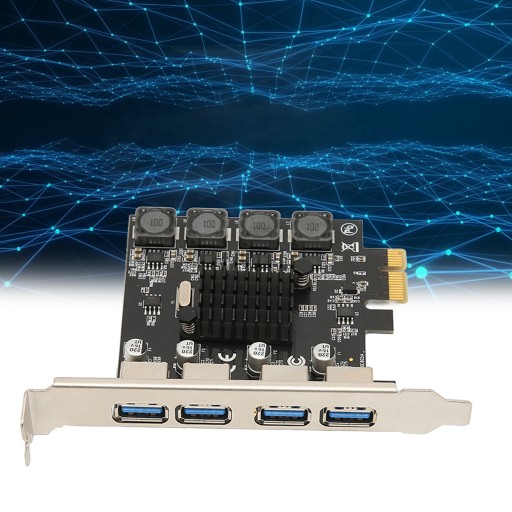 Плата расширения PCIE-USB 4 Порты USB 3.0 5