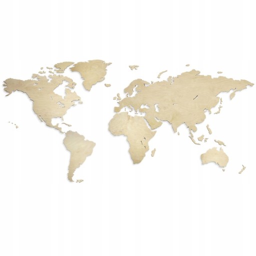 Mapa świata drewniana mapka z granicami z drewna Sikorka 180x90cm pakiet XL
