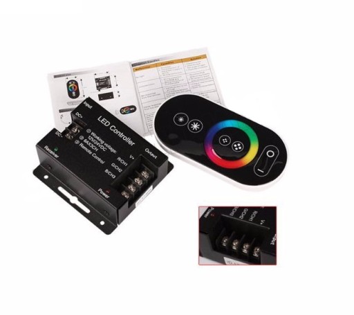 ŚCIEMNIACZ RADIOWY PILOT 18A 216W 12V 24V RGB LED
