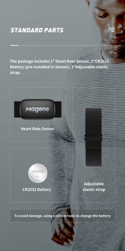 Датчик пульсометра Magene ANT для Polar Garmin