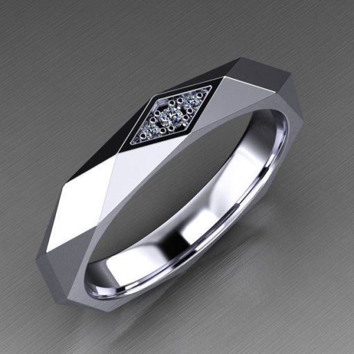 СЕРЕБРЯНОЕ ОБРУЧАЛЬНОЕ КОЛЬЦО СТАЛЬ 316L 17