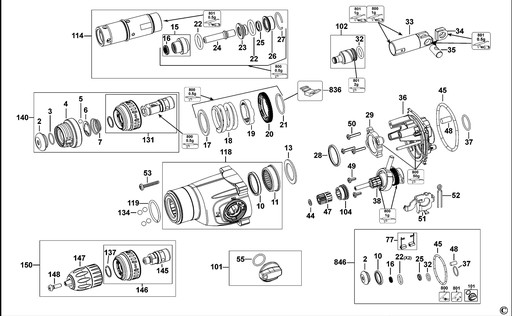 DEWALT N418018 ПОВОРОТНЫЙ ПОДШИПНИК ДЛЯ D25134