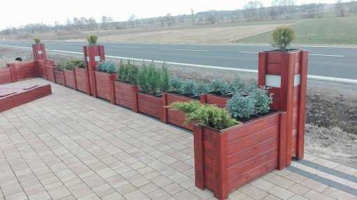 Лакированный деревянный цветочный горшок W5D4 Бесплатные вставки