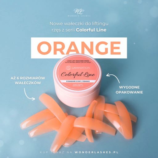 Wałeczki do laminacji Colorful Line Pomarańczowe