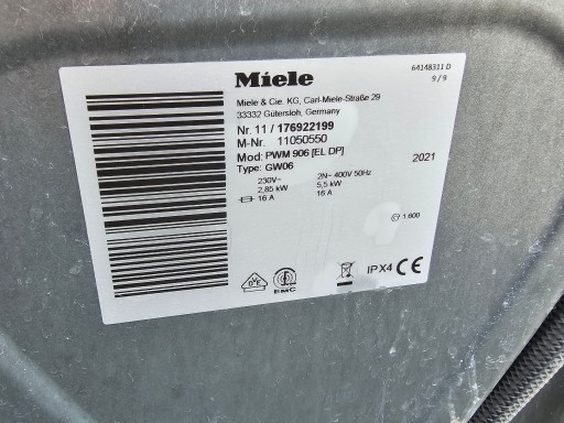 СТИРАЛЬНАЯ МАШИНА MIELE PROFESSIONAL PWM 906 EL DP ПОЛЬСКОЕ МЕНЮ НОВАЯ МОДЕЛЬ В ОЧЕНЬ ХОРОШЕМ СОСТОЯНИИ