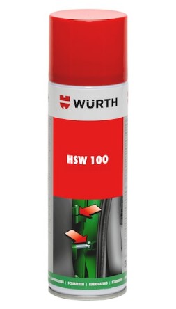 БЕЛАЯ ПОЛУТВЕРДАЯ СМАЗКА HSW100 WURTH ДЛЯ ПЕТЛЕЙ 500мл
