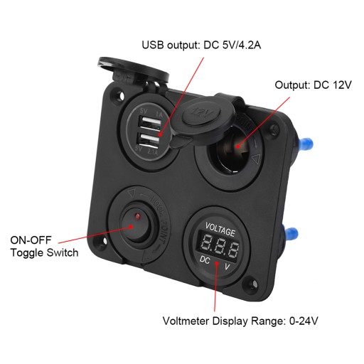 РАЗЪЕМ ПРИкуривателя USB 12V ПАНЕЛЬ ПЕРЕКЛЮЧАТЕЛЕЙ