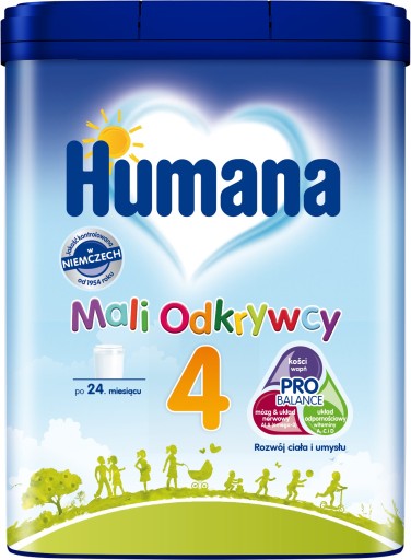 Humana 4 молоко следующее после 24 месяцев 650 г x5