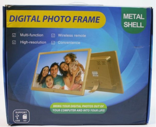 ПЕРЕЗАРЯЖАЕМАЯ ЦИФРОВАЯ ФОТОРАМКА 15 ДЮЙМОВ, ПОДДЕРЖКА SD USB