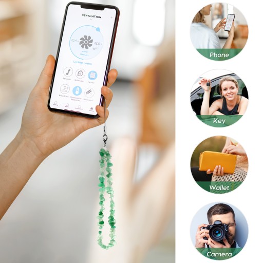 Smycz do telefonu komórkowego truskawkowy nadgarstek na świeżym powietrzu