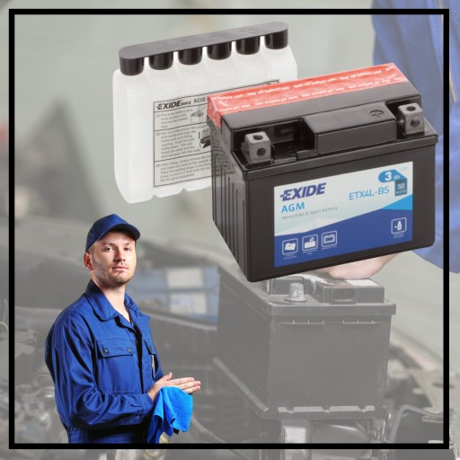 Четырех аккумуляторная батарея 3 Ач EXIDE AGM ETX4L-BS для квадроциклов ЭФФЕКТИВНОСТЬ ДОЛГОВЕЧНОСТЬ ДОЛГОВЕЧНОСТЬ