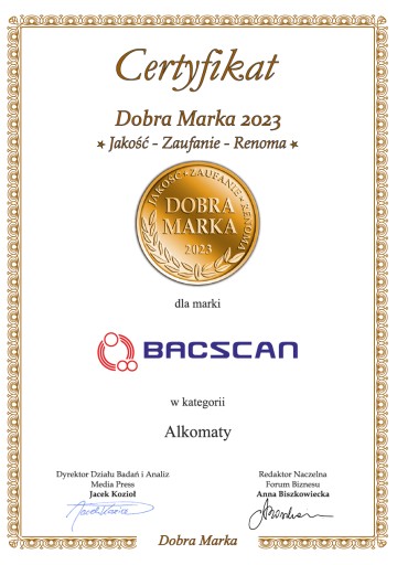 Алкотестер BACscan F-3, активируемый кнопкой.