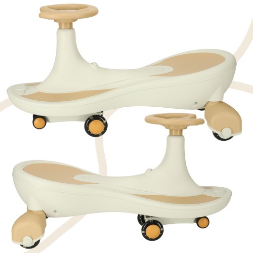 Колеса Gravity ride-on, светящиеся светодиодные с музыкой, 76 см, бежевые, макс. 100