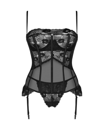 Комплект женского нижнего белья корсет-стринги в подарок Секс-шоп Obsessive M/L