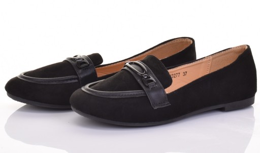 DAMSKIE MOKASYNY ZAMSZOWE LOAFERSY PÓŁBUTY MODNE CASUAL