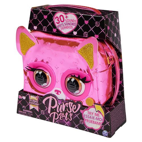 Интерактивная металлическая сумка Spin Master Purse Pets РОЗОВАЯ