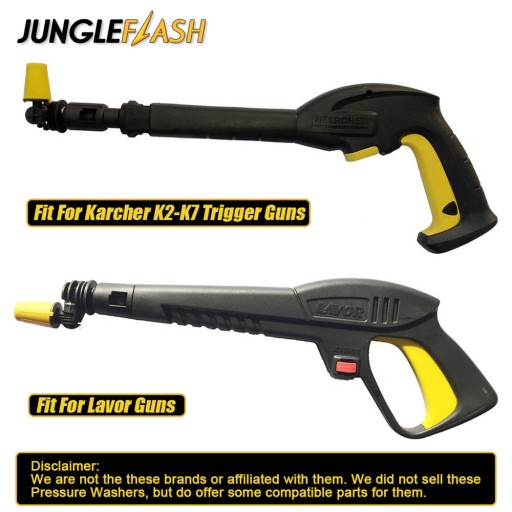 Поворотная насадка омывателя Karcher K желтого цвета.