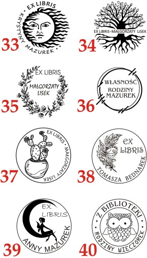 КРУГЛАЯ ПЕЧАТЬ EX LIBRIS ПЕЧАТЬ 5 СМ