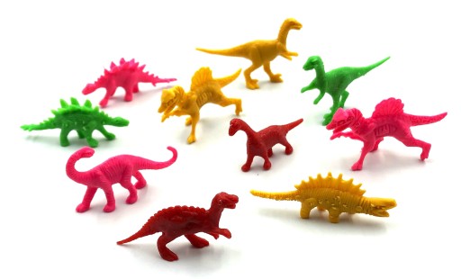 Мини-динозавры Dino Party T-rex и другие для пиньяты с начинкой Пиньята 10 шт.