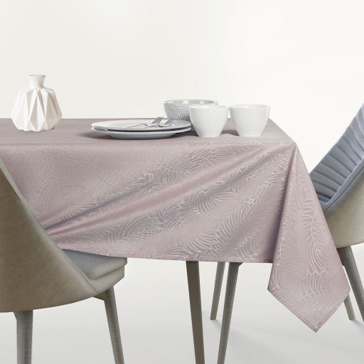 AmeliaHome Obrus+Bieżnik 115x200+30x200 pudrowy ró