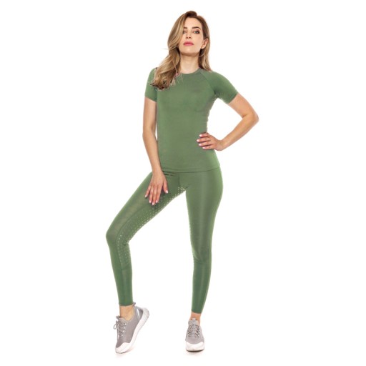 Legginsy do jazdy konnej basic EQST khaki L