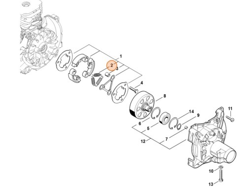 ПРУЖИНА СЦЕПЛЕНИЯ ДЛЯ ТРИММЕРА STIHL STIHL FS 490 C-EM 491 C-EM 00009975904