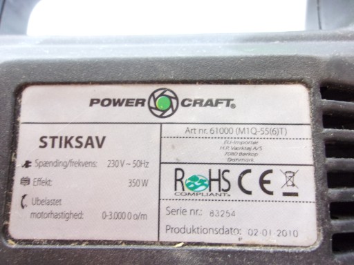 Лобзик Power Craft 61000 350Вт Регулируемый
