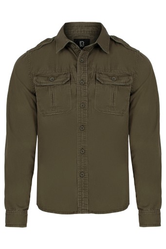 Brandit Vintage Рубашка с длинным рукавом оливкового цвета L