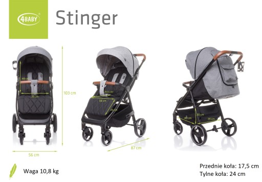 ВОЗДУШНАЯ КОЛЯСКА STINGER НАДУВАННАЯ