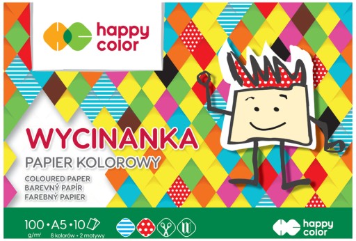 HAPPY COLOR ВЫРЕЗНОЙ БЛОК ЦВЕТНАЯ БУМАГА A5/10k