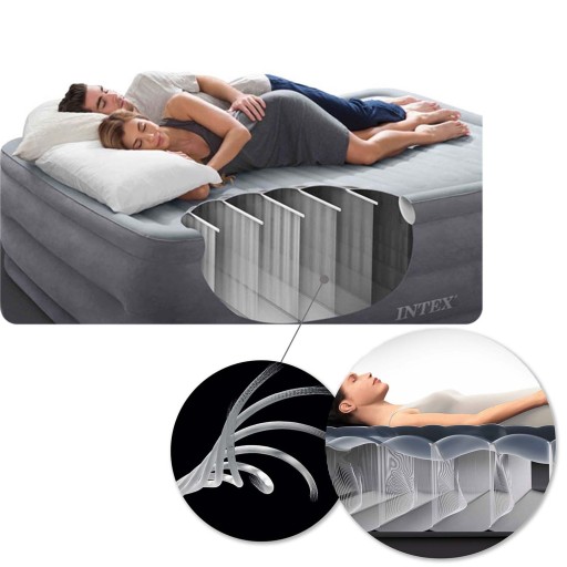 Łóżko dmuchane INTEX Queen 64118 PILLOW REST z pompą elektryczną