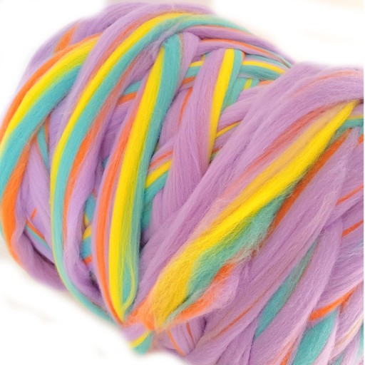 Wełna czesankowa, czesanka 50g UNICORN JEDNOROŻEC