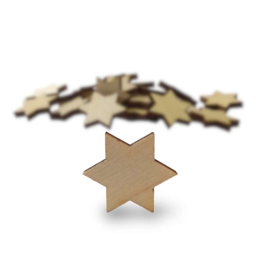 Деревянные SCRAPKI STAR звезда СКРАПБУКИНГ для декорирования 25 шт.