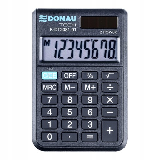 Kalkulator kieszonkowy 8 cyfrowy czarny Donau Tech