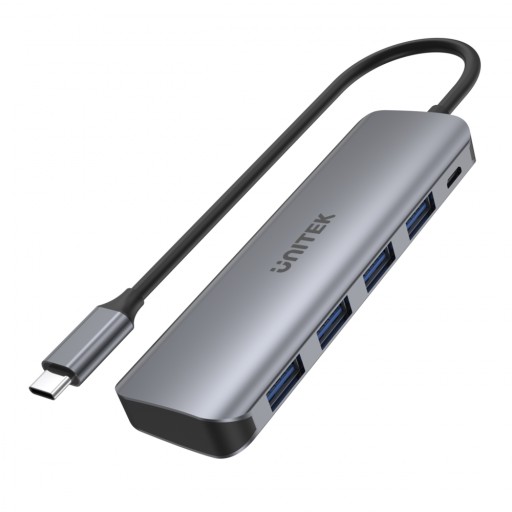 Концентратор Unitek Active с USB-C на 4 порта USB 3.1 Gen 1, microUSB, 5 Гбит/с, BC 1.2