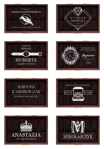 Коробка для часов Casket 12, деревянный футляр с гравировкой, подарок на день рождения