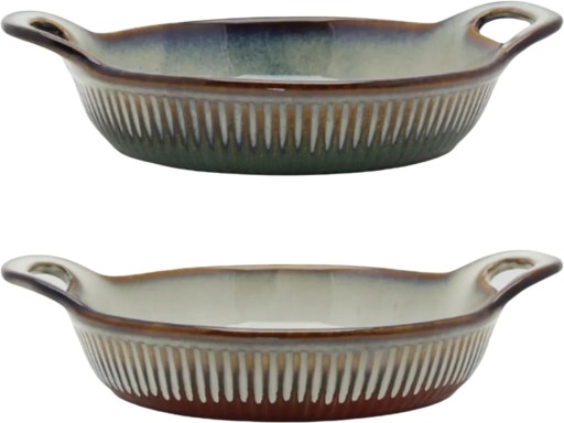 CERAMICZNE Naczynie ŻAROODPORNE do zapiekania, Z uchwytami - 27 cm, 800 ml