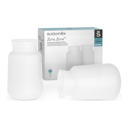Suavinex Torebka silikonowa do butelki Zero Zero 180 ml woreczek 2 szt